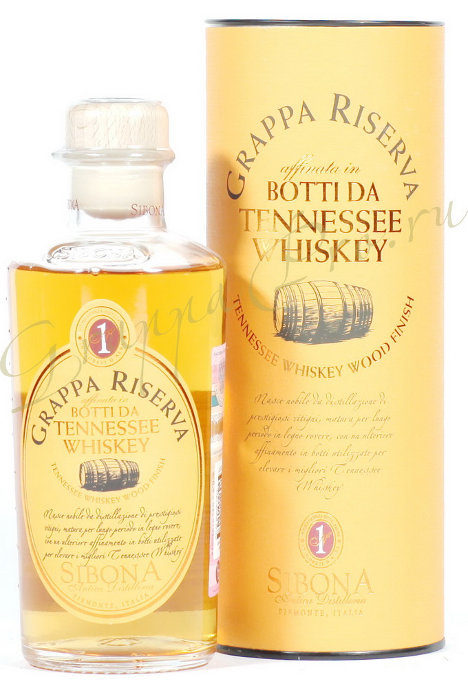 Граппа Sibona Botti Da Tennessee Whiskey Граппа Сибона Резерва Теннесси Вуд Финиш